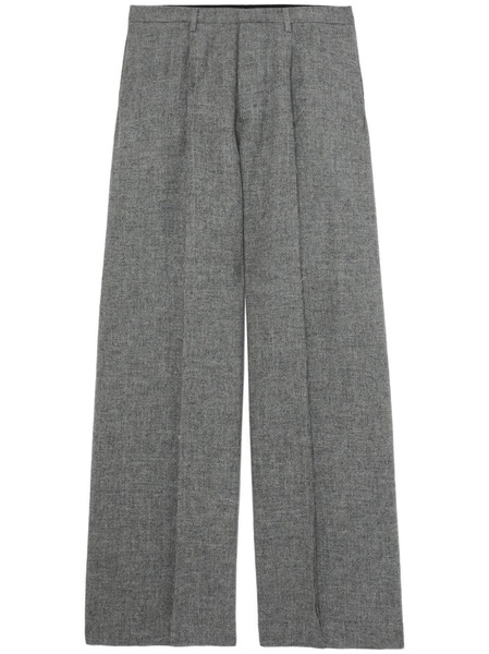 Inverted wool wide-leg trousers