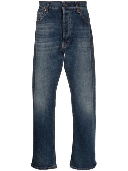 slim-cut cotton jeans