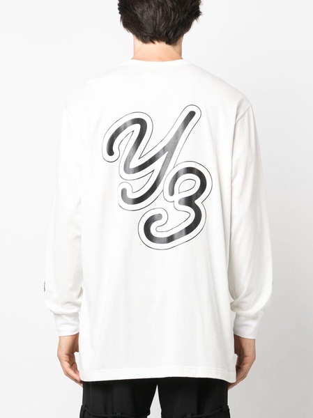 GFX L/S logo-flocked T-shirt