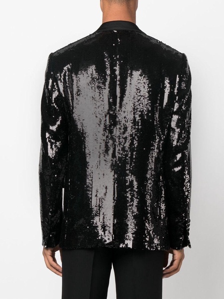 sequin single-breasted blazer