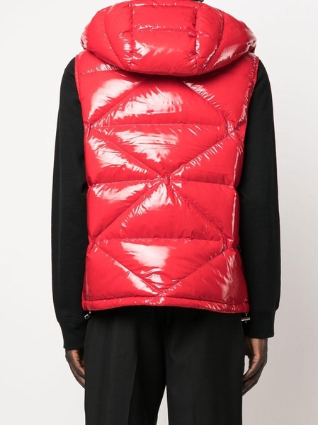 high-shine quilted gilet jacket