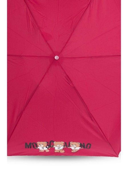 Teddy-motif compact umbrella 