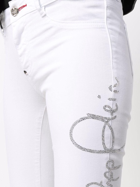 Signature embellished skinny jeans