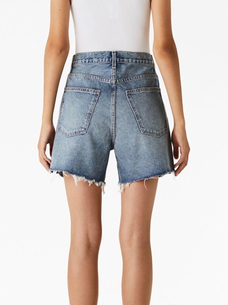 high-waist denim shorts