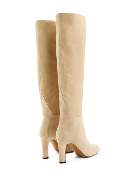 100mm panelled knee-high boots