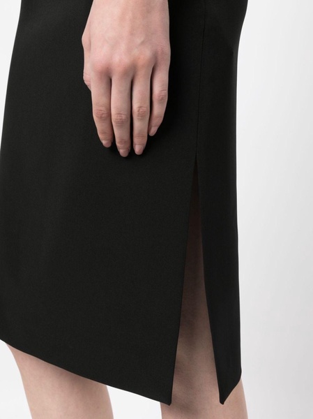 slit mid-length pencil skirt