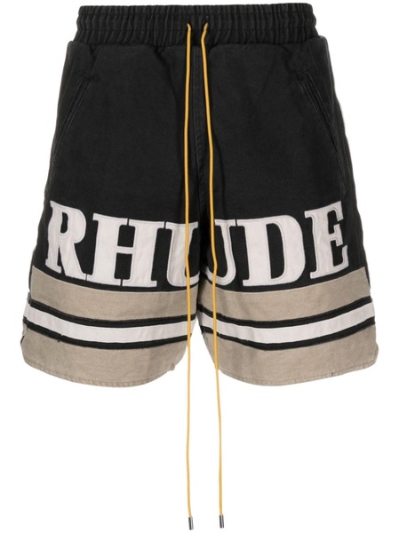 logo-embroidered cotton shorts 