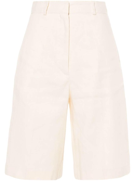 pressed-crease knee-length shorts