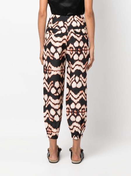 abstract-print straight trousers 