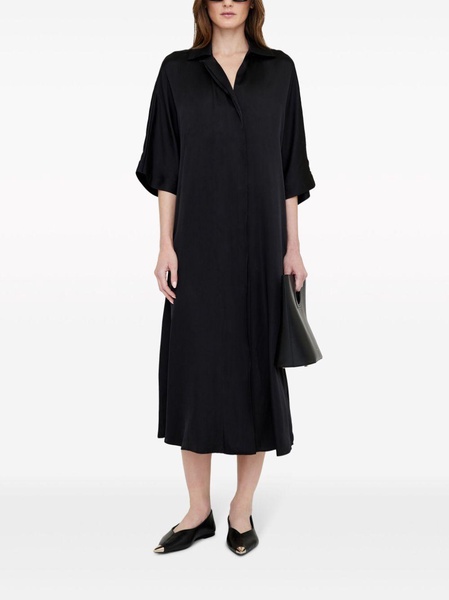 Julia satin shirtdress