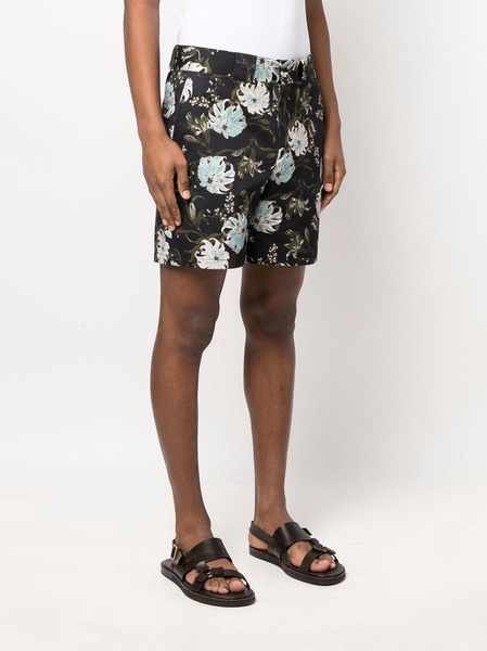 floral-print chino shorts