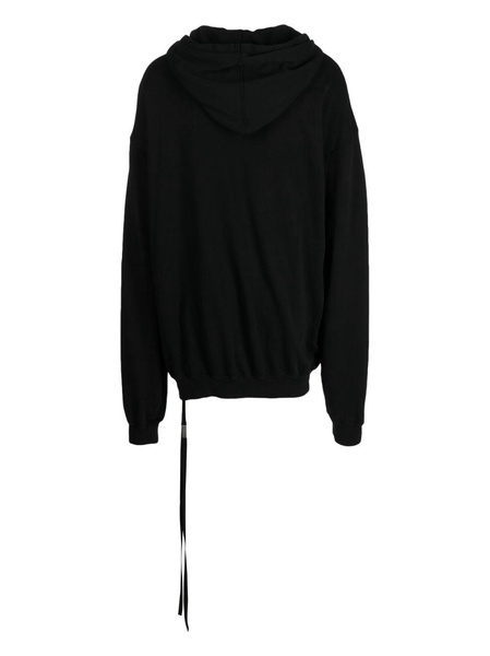 drop-shoulder cotton hoodie