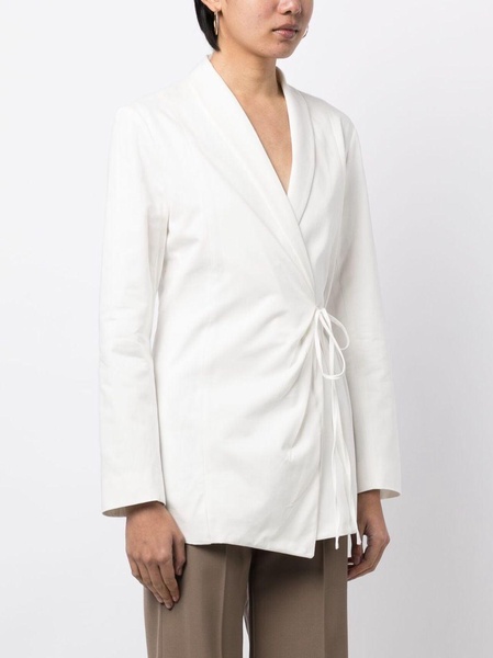 Vanda tied-waist wrap jacket