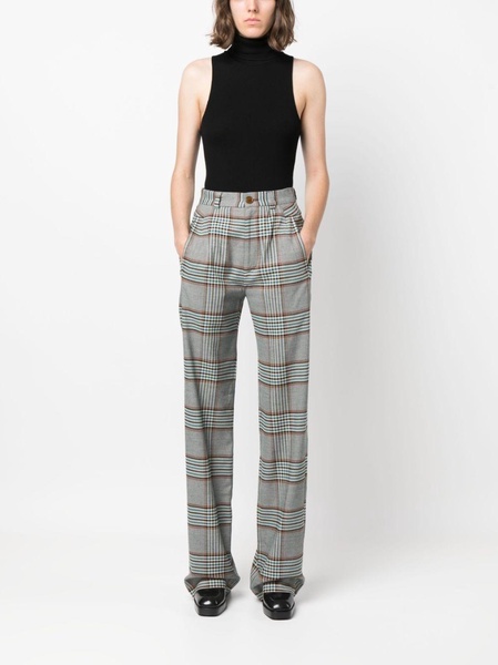 Ray tartan check-pattern trousers