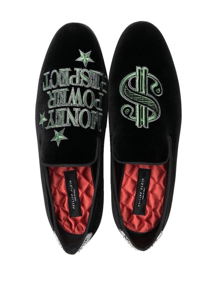 Money velvet loafers