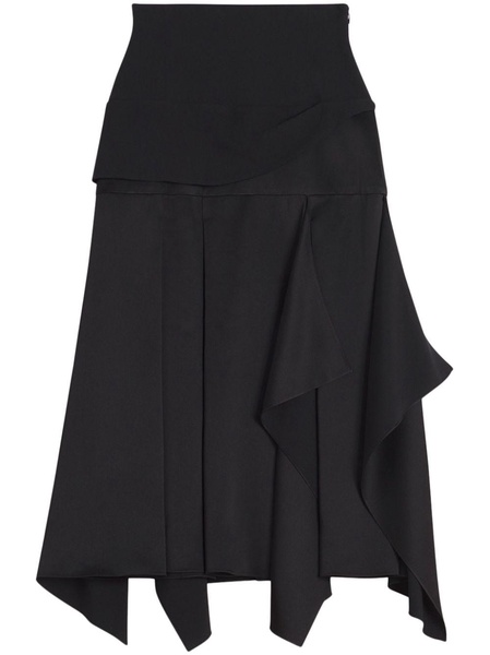 draped-detailing midi skirt 