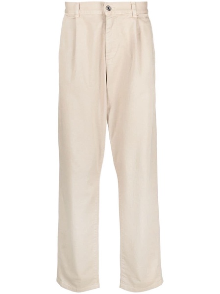 logo-embroidered mid-rise chinos