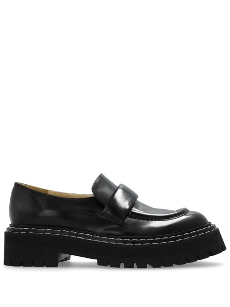 lug-sole leather loafers