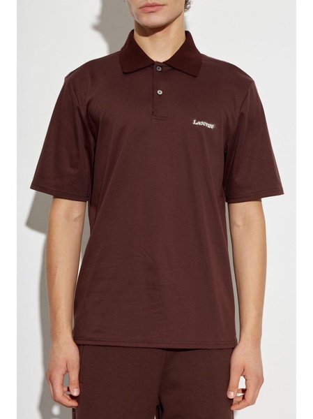 logo-embroidered polo shirt