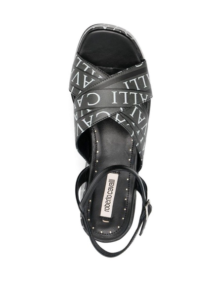 70mm logo-print wedge sandals