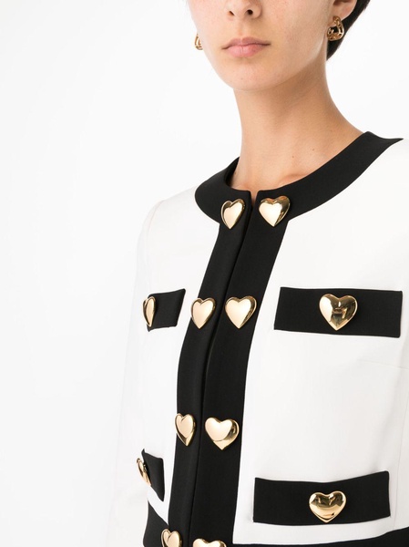 heart-embellished cropped jacket