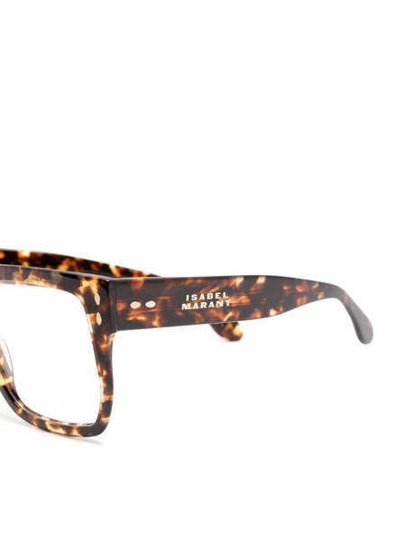 tortoiseshell square-frame glasses