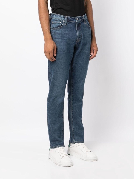 denim straight-leg trousers 