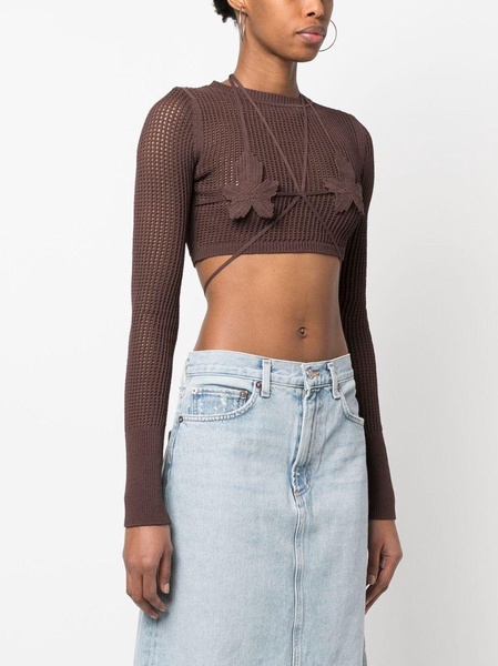 open-knit crop top