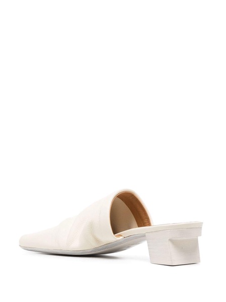 square-toe low mules