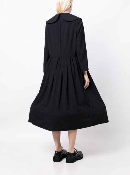 bib-collar midi dress