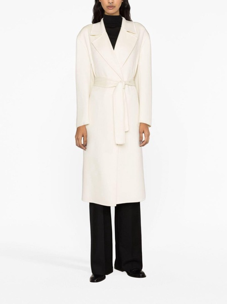 belted-waist trench coat