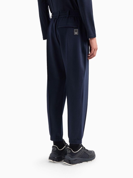 tapered-leg jersey track pants