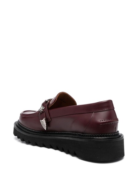 chunky leather loafers