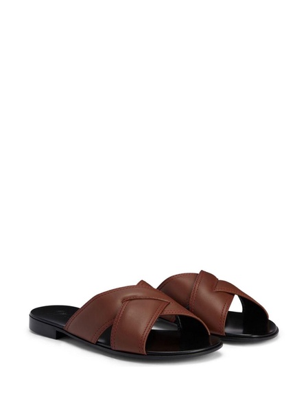 Flavio crossed-leather sandals