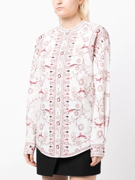 paisley-print cotton shirt