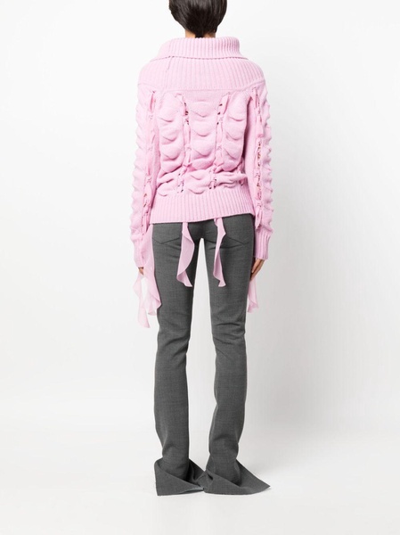 knitted roll-neck jumper