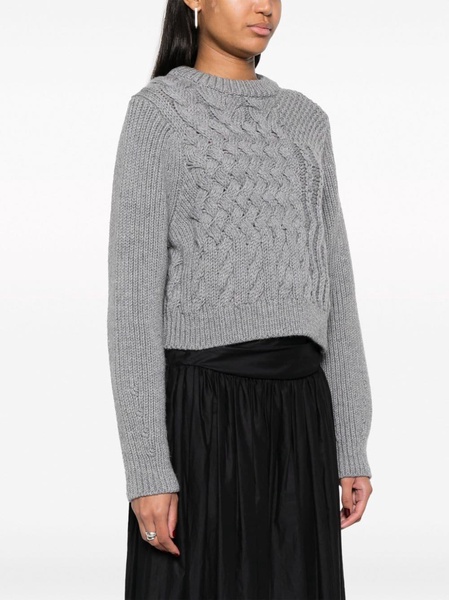 Jolene fisherman-knit wool jumper