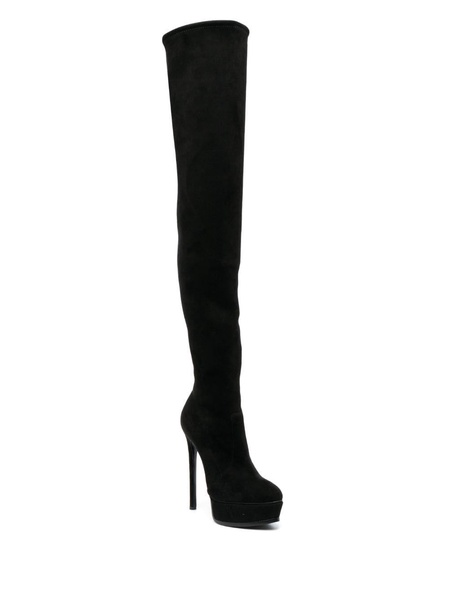 Flora 140mm above-knee platform boots