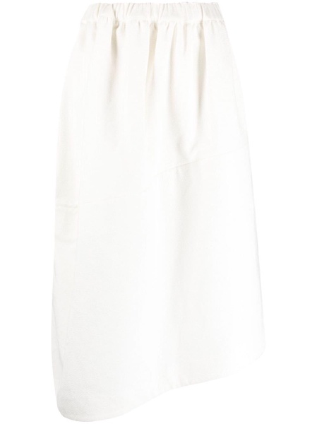 asymmetric cotton midi skirt