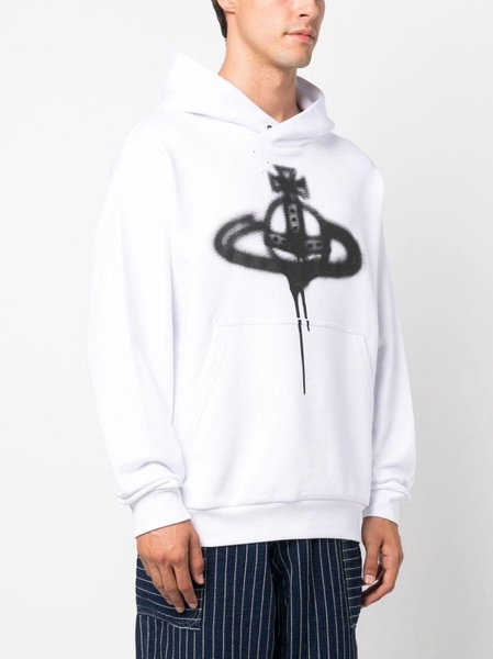 Orb-print jersey hoodie 