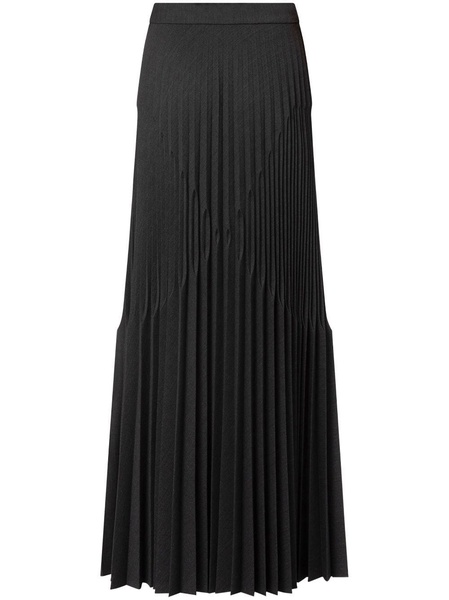 pleated maxi skirt