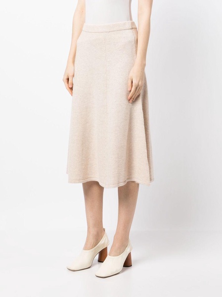 long flared wool-cashmere skirt