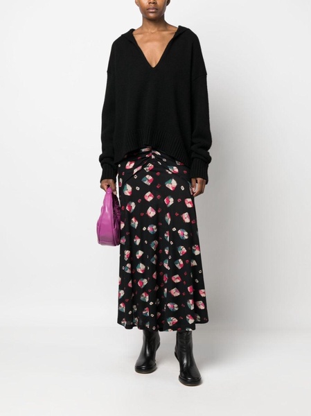 Nadira Nocturne-print maxi skirt