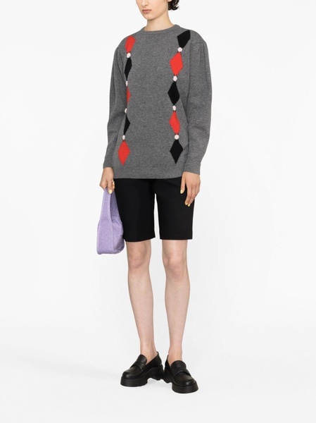 intarsia-patterned wool jumper