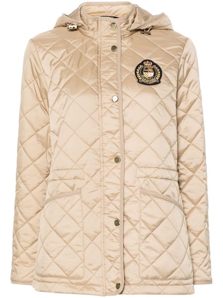 diamond-quilted padded jacket