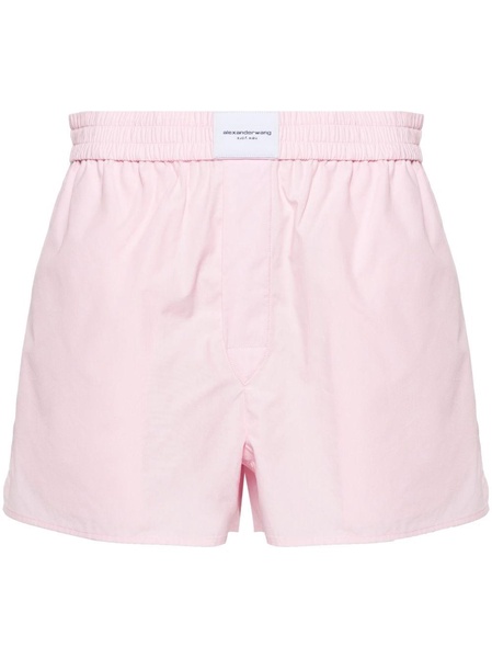 logo-waistband cotton shorts