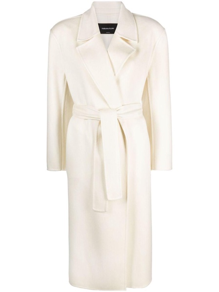 belted-waist trench coat