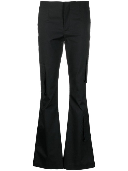 cargo-pocket flared trousers