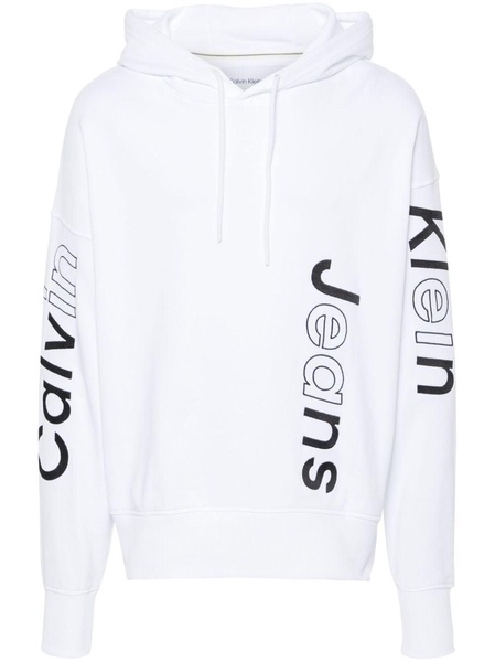 logo-embroidered cotton hoodie