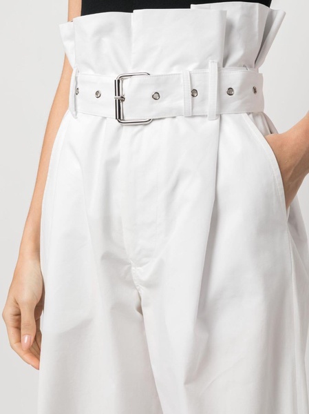 belted wide-leg trousers